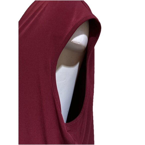Jones Studio Separates  2X Burgundy  Wine Sleeveless Shirt Travel Layer - NEW - Picture 6 of 9